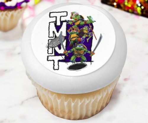 TMNT Mutant Mayhem Surface Time! PhotoCake® Edible Image® Cupcakes (12 Cupcakes) 