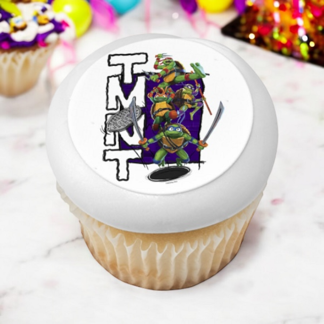 TMNT Mutant Mayhem Surface Time! PhotoCake® Edible Image® Cupcakes (12 Cupcakes) 