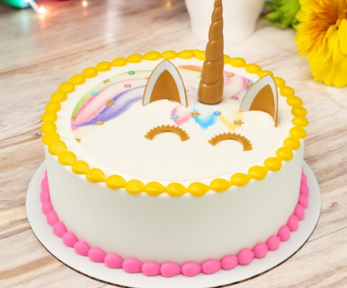 Unicorn Creations PhotoCake® Edible Image® DecoSet® Background on Round Cake