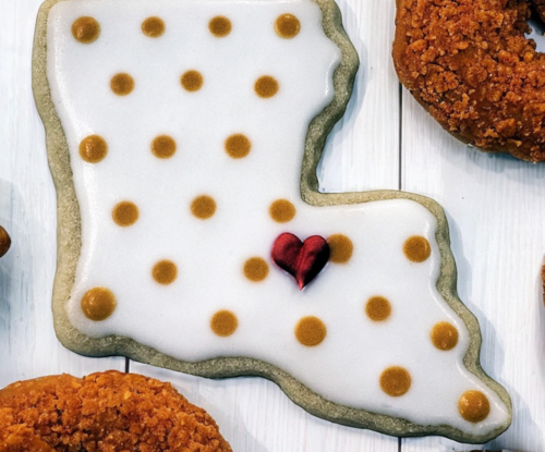 Heart of Louisiana Cutout Cookie (12)