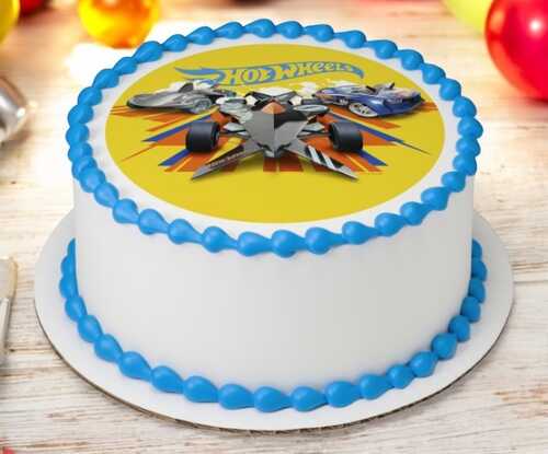 Hot Wheels™ Burnin' Rubber PhotoCake® Edible Image® Cake