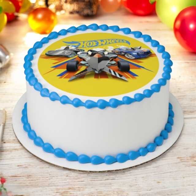 Hot Wheels™ Burnin' Rubber PhotoCake® Edible Image® Cake