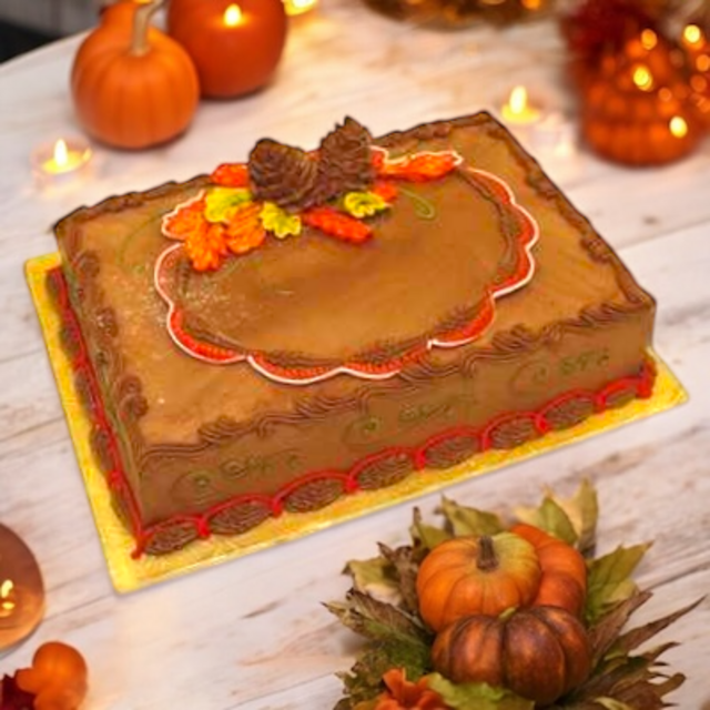 Fall Spray with Pinecones Cake