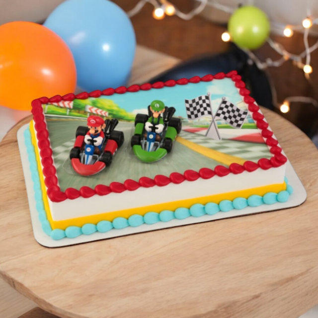 Super Mario™ Mario Kart™ PhotoCake® DecoSet® Background with Kit