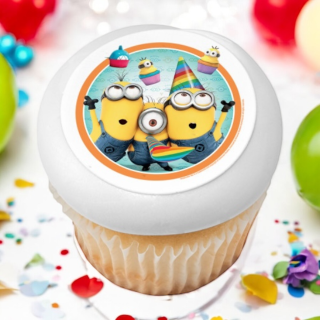 Despicable Me Party Time! PhotoCake® Edible Image Cupcakes (12 Cupcakes)