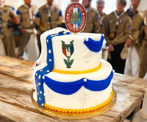 2 Tier Eagle Scout Cake