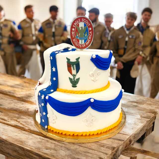 2 Tier Eagle Scout Cake