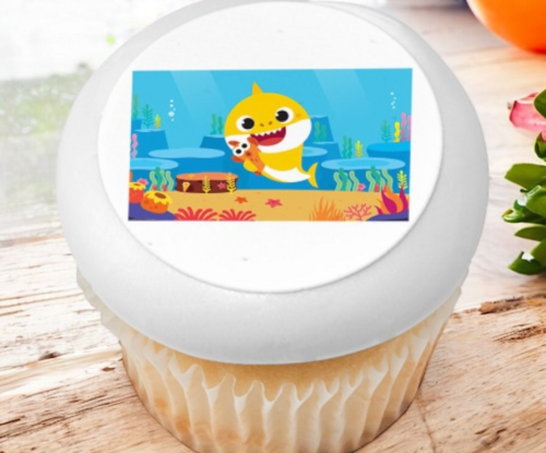 Baby Shark Fun All Day PhotoCake® Edible Image® Cupcakes (12 Cupcakes) 