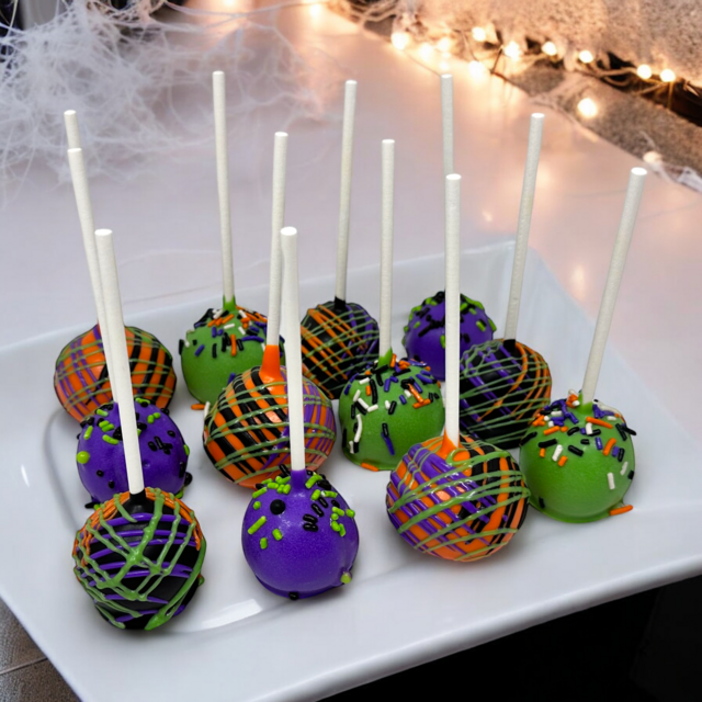 Halloween Cake Pops (12 Cake Balls)