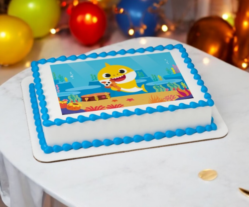 Baby Shark Fun All Day PhotoCake® Edible Image® Cake