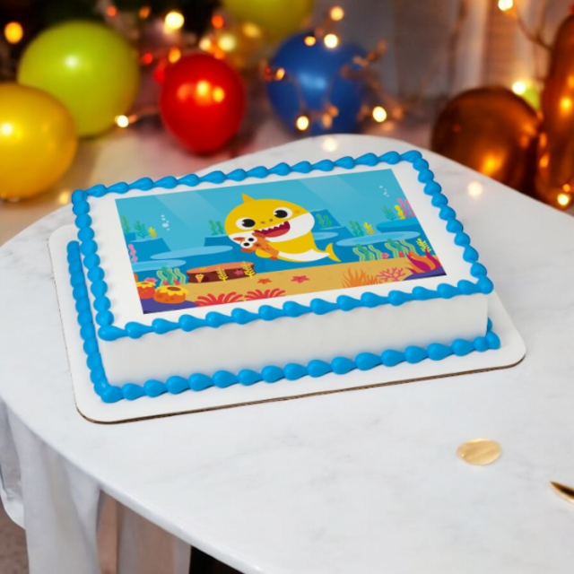 Baby Shark Fun All Day PhotoCake® Edible Image® Cake