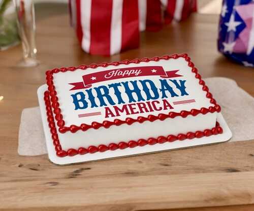 Celebrate America Happy Birthday PhotoCake® Edible Image®