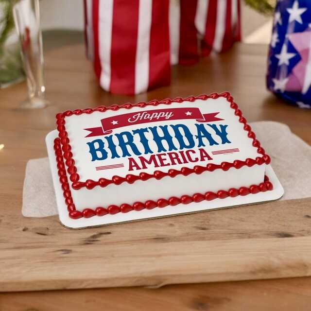 Celebrate America Happy Birthday PhotoCake® Edible Image®