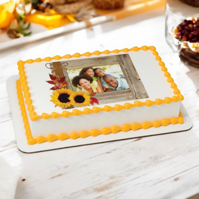 Rustic Fall PhotoCake® Edible Image® Frame Cake