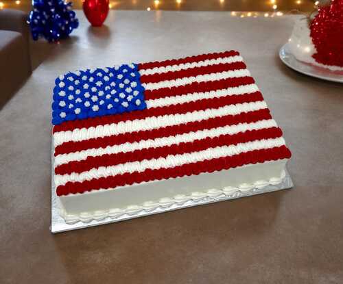 American Flag Sheet Cake