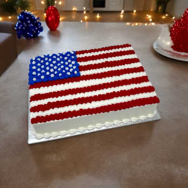 American Flag Sheet Cake