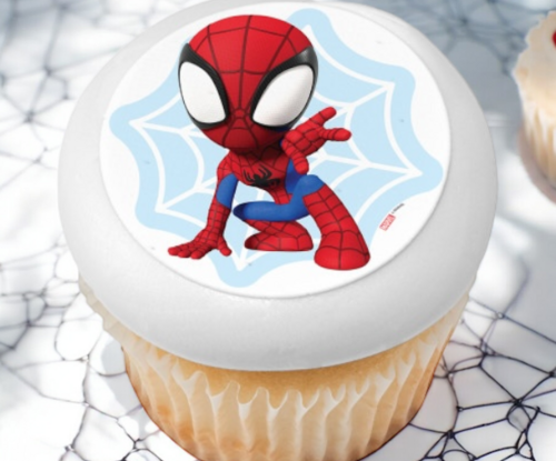  MARVEL Spidey and His Amazing Friends Spidey Web PhotoCake® Edible Image® Cupcakes (12 Cupcakes)