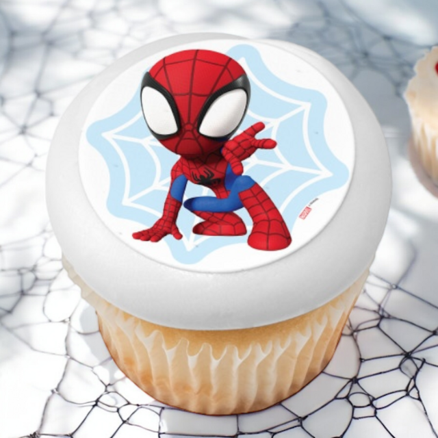  MARVEL Spidey and His Amazing Friends Spidey Web PhotoCake® Edible Image® Cupcakes (12 Cupcakes)