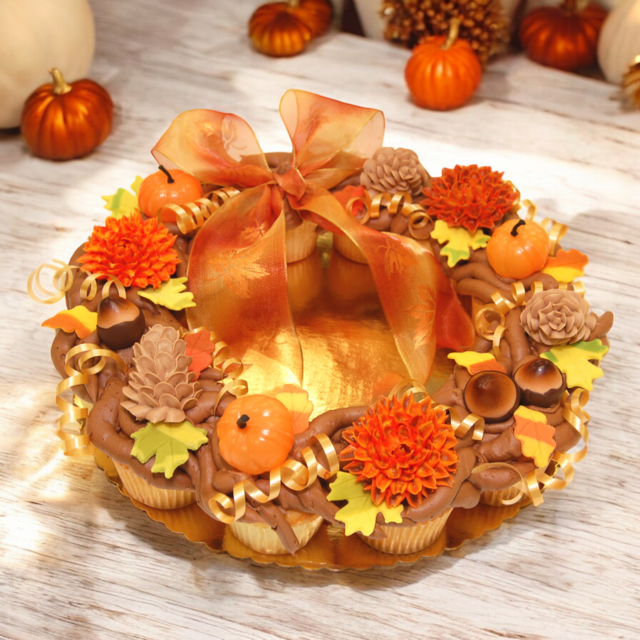 Fall Cupcake Wreath (Dozen)