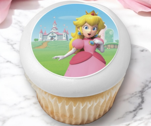 Super Mario™ Princess Peach PhotoCake® Edible Image® Cupcakes (12 Cupcakes)