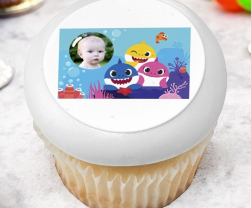 Baby Shark Sharktastic! PhotoCake® Edible Image® Frame Cupcakes (12 Cupcakes) 