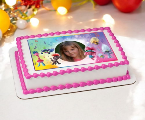 DreamWorks - Trolls World Tour Upbeat PhotoCake® Edible Image® Frame