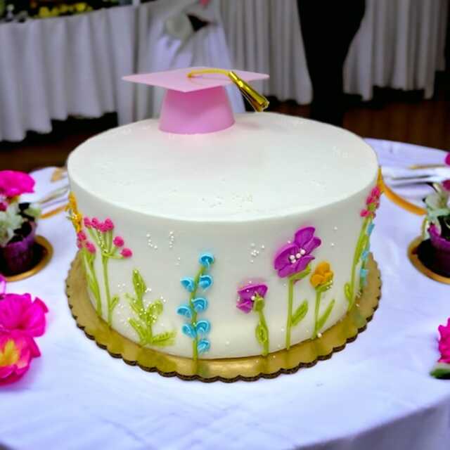 Wild Flowers with or without Grad Cap Cake