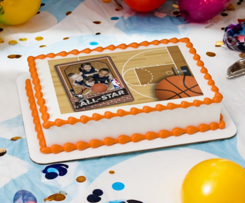 MVP Basketball PhotoCake® Edible Image® Frame 