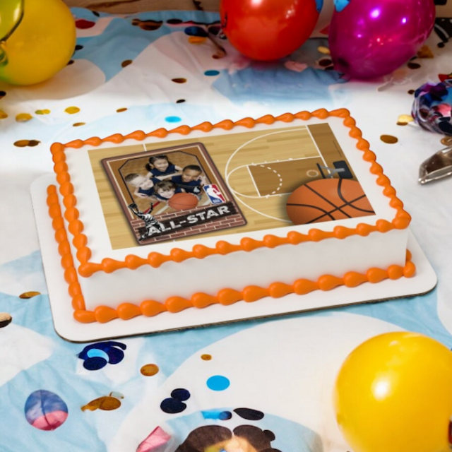 MVP Basketball PhotoCake® Edible Image® Frame 