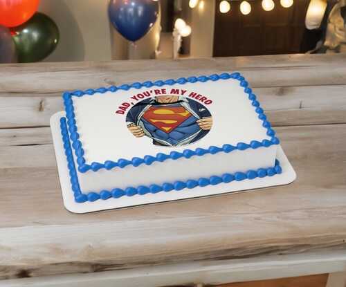 Superman™ Dad, You're my Hero PhotoCake® Edible Image®