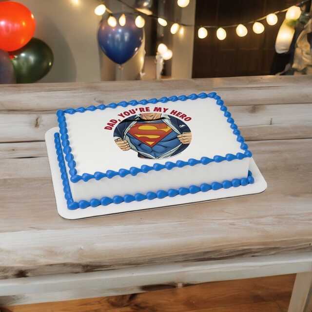 Superman™ Dad, You're my Hero PhotoCake® Edible Image®