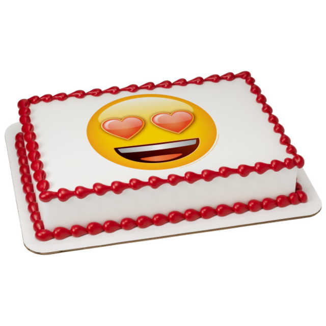 Emoji Heart Eyes PhotoCake® Image Cake