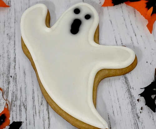 Decorated Ghost Cut-Out Cookie (12)