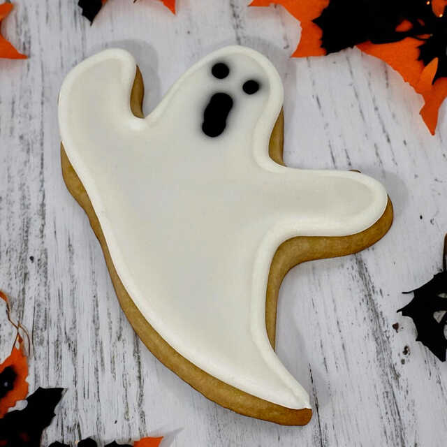 Decorated Ghost Cut-Out Cookie (12)