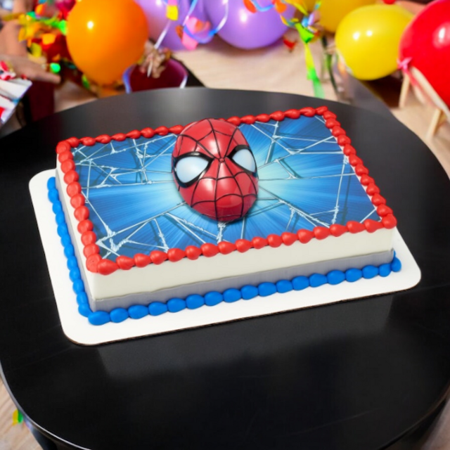 Marvel's Spider-Man™ Ultimate Light Up Eyes PhotoCake® Edible Image® DecoSet® Background Cake