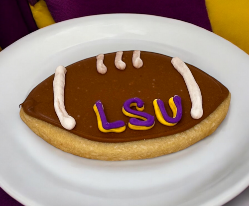 Logo Decorated Football Cutout Cookies (12) 