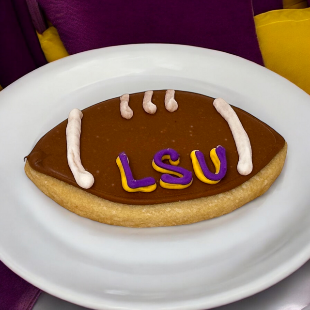 Logo Decorated Football Cutout Cookies (12) 