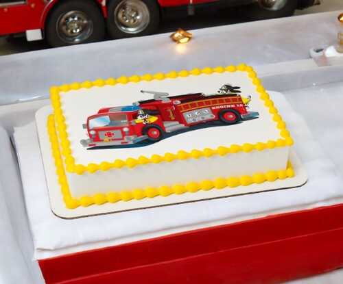 Firetruck PhotoCake® Edible Image®