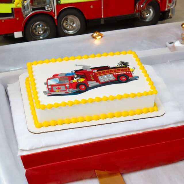 Firetruck PhotoCake® Edible Image®