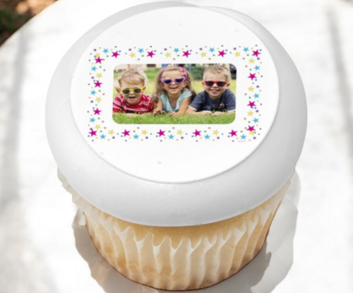 Stars PhotoCake® Edible Image® Cupcake Frame (12 Cupcakes)