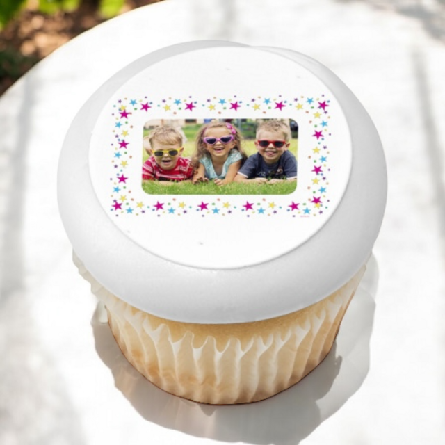 Stars PhotoCake® Edible Image® Cupcake Frame (12 Cupcakes)