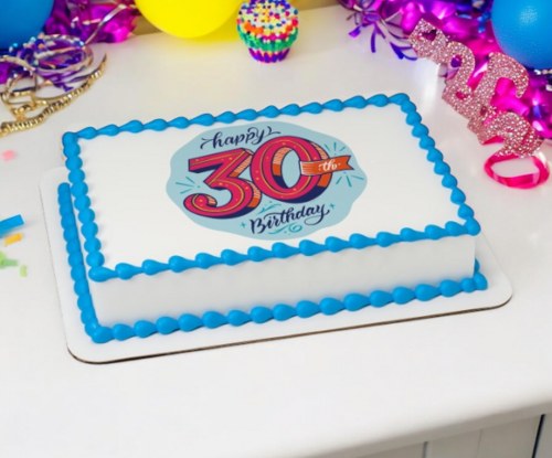 30th Birthday PhotoCake® Edible Image® Cake