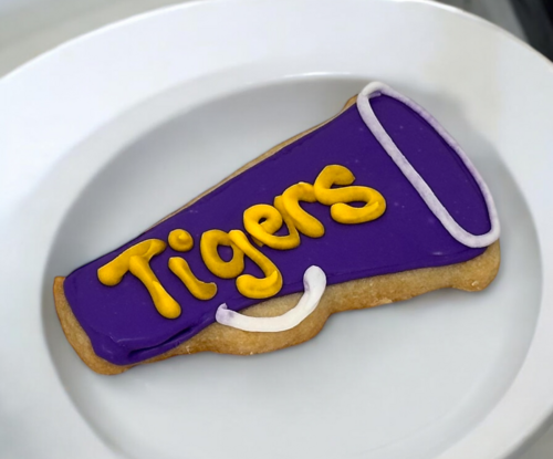 Tigers Megaphone Decorated Cookie (12)