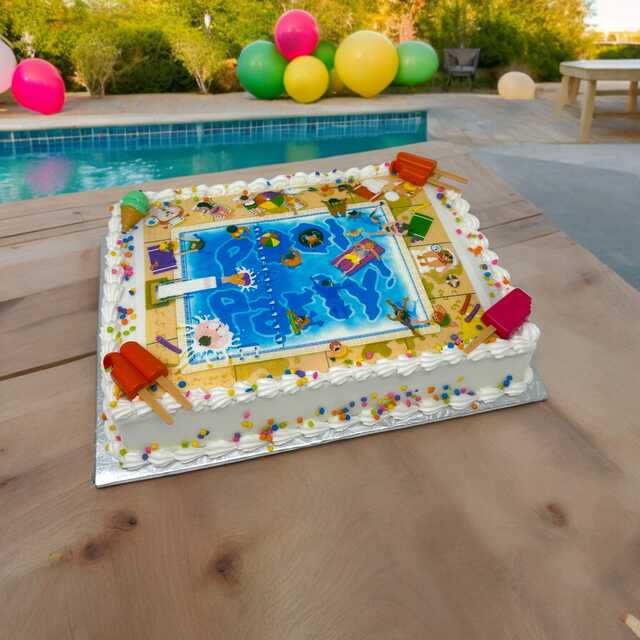 Pool Party Edible Image® Sheet Cake