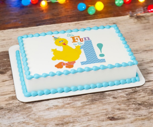 Sesame Street® It's Fun To Be 1! PhotoCake® Edible Image® Cake