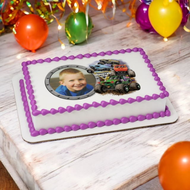 Monster Jam® Crunch Time PhotoCake® Edible Image® Frame